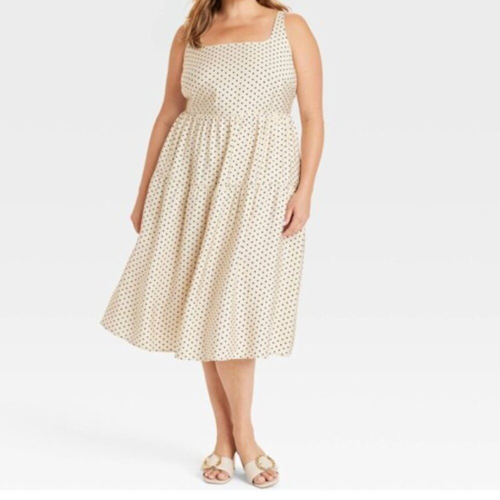 GUC Ava & Viv Women' Tiered Midi A-Line Dress